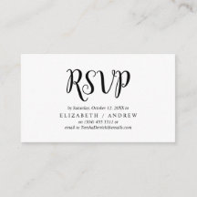 Elegant Rustic Black, Wedding RSVP, reageren
