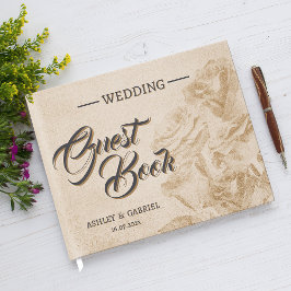 Elegant Rustic Bloem Bruiloft Gastboek Design Gastenboek