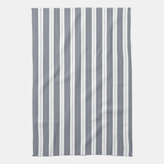 Elegant Rustic Blue French Stripe Theedoek (Verticaal)