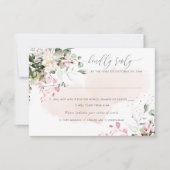 Elegant Rustic Blush Pink Eucalyptus, Meal RSVP Kaart (Voorkant)