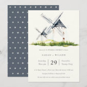 Elegant Rustic Boerderij Windmill Theme Wedding In Bedankkaart (Voorkant / Achterkant)