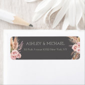 Elegant Rustic Boho Floral Botanical Wedding Label (Insitu)