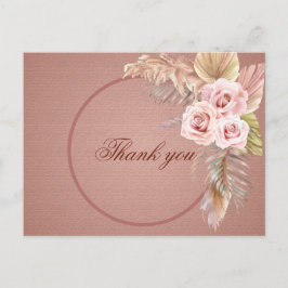 Elegant Rustic Boho Floral Botaniqe Weddenschap Da Briefkaart