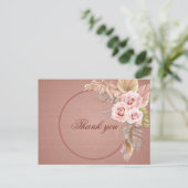 Elegant Rustic Boho Floral Botaniqe Weddenschap Da Briefkaart (Staand voorkant)