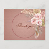 Elegant Rustic Boho Floral Botaniqe Weddenschap Da Briefkaart (Voorkant)