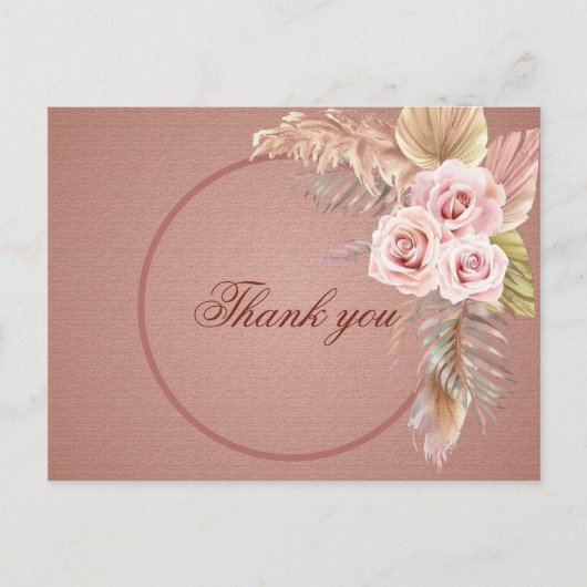 Elegant Rustic Boho Floral Botaniqe Weddenschap Da Briefkaart (Voorkant)