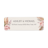 Elegant Rustic Boho Floral Botaniqe Wedding Etiket (Voorkant)