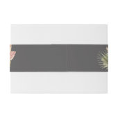 Elegant Rustic Boho Floral Botaniqe Wedding Invita Uitnodigingen Wikkel (Achterkant Voorbeeld)