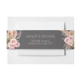 Elegant Rustic Boho Floral Botaniqe Wedding Invita Uitnodigingen Wikkel