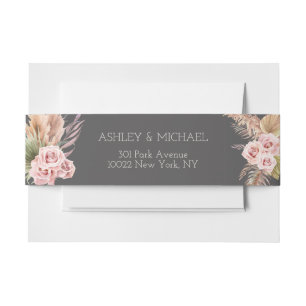 Elegant Rustic Boho Floral Botaniqe Wedding Invita Uitnodigingen Wikkel
