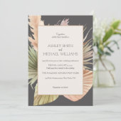 Elegant Rustic Boho Floral Botaniqe Wedding Kaart (Staand voorkant)