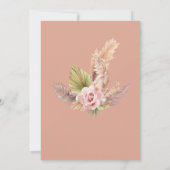 Elegant Rustic Boho Floral Botaniqe Wedding Kaart (Achterkant)