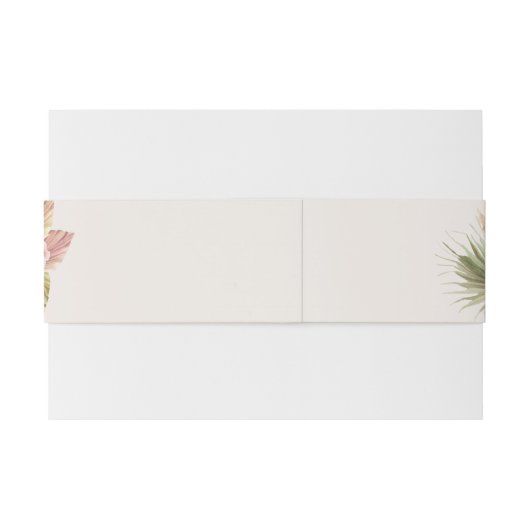 Elegant Rustic Boho Floral Botaniqe Wedding Uitnodigingen Wikkel (Achterkant Voorbeeld)