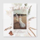 Elegant Rustic Boho Floral Pampas Bedankt voor je  (Voorkant)