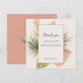 Elegant Rustic Boho Floral Wedding Bedankkaart (Voorkant / Achterkant)