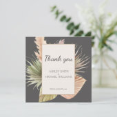 Elegant Rustic Boho Floral Wedding Hartelijk dank Bedankkaart (Staand voorkant)