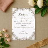 Elegant Rustic Boho Floral Wedding Hartelijk dank Bedankkaart