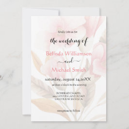 Elegant Rustic Boho Floral Wedding Kaart