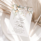 Elegant Rustic Boho Floral Wedding Kaart