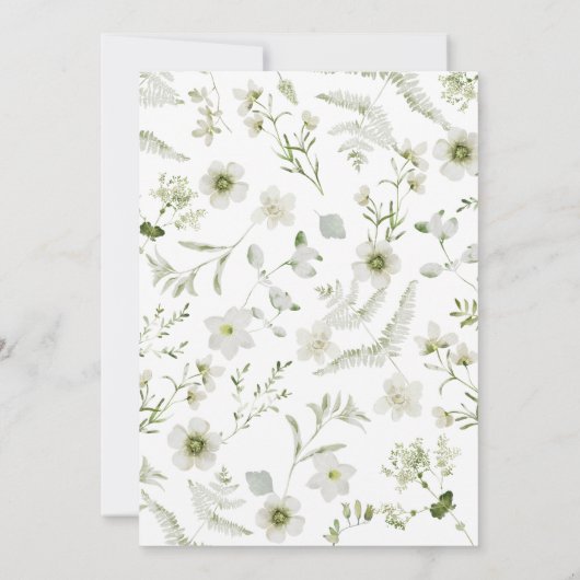 Elegant Rustic Boho Greenery Wedding Invitation Kaart (Achterkant)