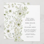 Elegant Rustic Boho Greenery Wedding Invitation Kaart (Voorkant / Achterkant)