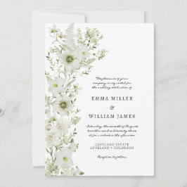 Elegant Rustic Boho Greenery Wedding Invitation Kaart