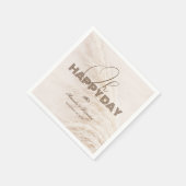Elegant Rustic Boho Pampas Grass Wedding Napkins Servet (Hoek)