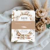 Elegant Rustic Boho Wedding Invitation Belly Band Uitnodigingen Wikkel