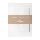 Elegant Rustic Boho Wedding Invitation Belly Band Uitnodigingen Wikkel (Voorkant Voorbeeld)