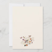 Elegant Rustic Boho Wildflower Modern Wedding Kaart (Achterkant)