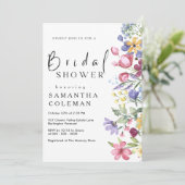 Elegant Rustic Boho Wildflower Vrijgezellenfeest Kaart (Staand voorkant)