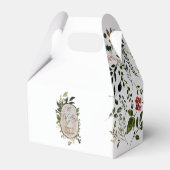 Elegant Rustic Botanical Greenery bruiloft Bedankdoosjes (Achterkant)