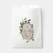 Elegant Rustic Botanical Greenery bruiloft Bedankzakje (Voorkant)