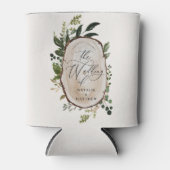 Elegant Rustic Botanical Greenery bruiloft Blikjeskoeler (Voorkant)