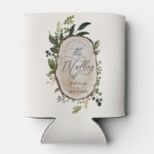 Elegant Rustic Botanical Greenery bruiloft Blikjeskoeler (Achterkant)