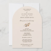 Elegant Rustic Brown Tones Church Wedding Designs Kaart (Achterkant)