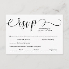 Elegant Rustic bruiloft RSVP-kaartontwerp v1 RSVP Kaartje