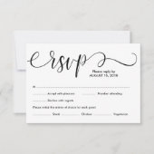 Elegant Rustic bruiloft RSVP-kaartontwerp v1 RSVP Kaartje (Voorkant)