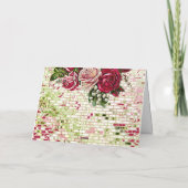 Elegant Rustic Burgundy Maroon Rozen Weddenschap Bedankkaart (Achterkant)