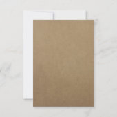 Elegant Rustic Burlap String Bow Wedding RSVP (Achterkant)