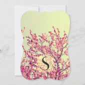 Elegant & Rustic Cherry Blossom op  geel Kaart (Achterkant)