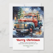 Elegant rustic Christmas scene vintage holiday  Feestdagenkaart (Voorkant)