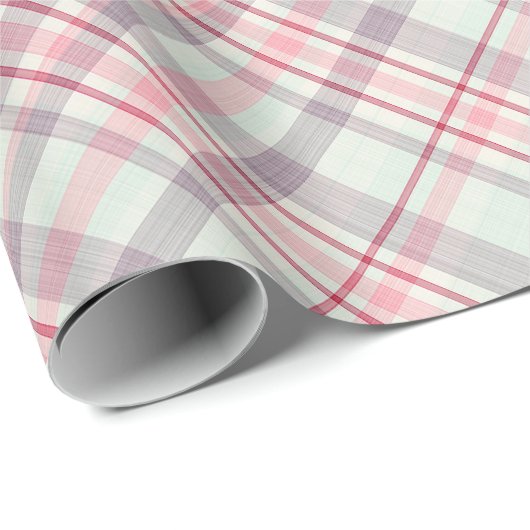 Elegant Rustic Classy Plaid Pattern Cadeaupapier (Rol Hoek)