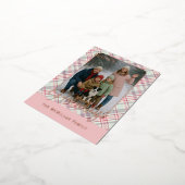 Elegant Rustic Classy Plaid Pattern Gold Folie Feestdagen Briefkaart (Gedraaid)