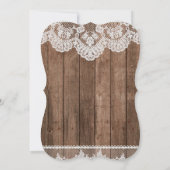 Elegant Rustic Country Wood & Lace Birthday Kaart (Achterkant)