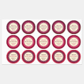 Elegant Rustic Custom Homemade Cranberry Sauce Labels (Vel)