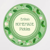  Elegant Rustic Cute Homemade Pickles Labels (Design 1)