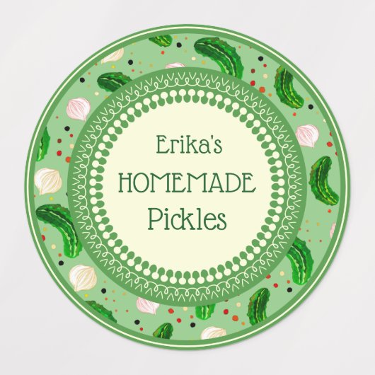  Elegant Rustic Cute Homemade Pickles Labels (Design 1)