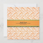 Elegant Rustic Cute Turkey Thanksgiving Dinner Kaart (Achterkant)