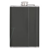 Elegant Rustic Dark Dusky Green Black Monogram Heupfles (Achterkant)